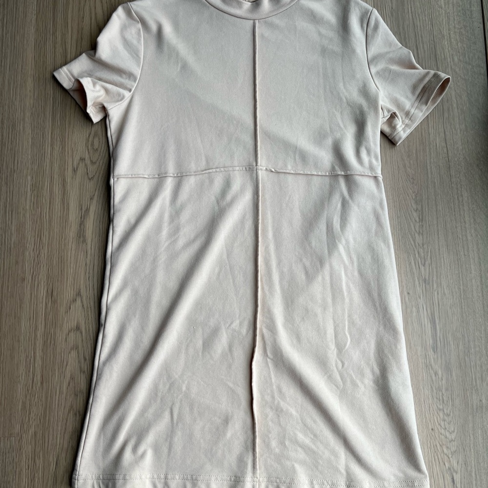 White Boxy Short Sleeve Dress Tee